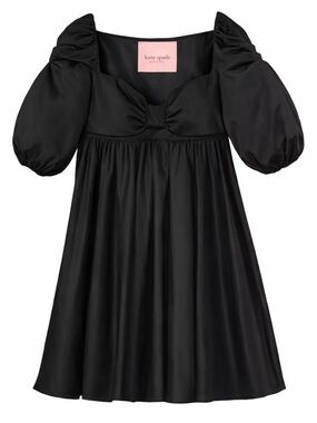 KATE SPADE NEW YORK ‘BEAU’ MINI DRESS IN BLACK GROSGRAIN